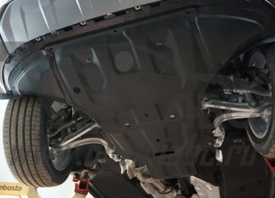 Audi Q7 (15–) Защита картера двигателя и кпп, композит 8 мм, 2 части (V-все, кроме 4.1D, 5.9D)