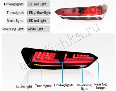 Toyota Camry V70 (17-н.в.) фонари задние светодиодные в стиле Lexus LS