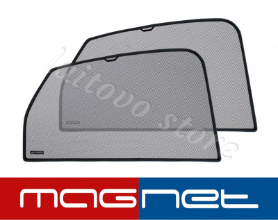 Volkswagen Touran (2003-2006) комплект бескрепёжныx защитных экранов Chiko magnet, задние боковые (Стандарт)